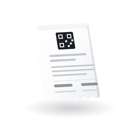 Kundenbeleg mit QR-Code